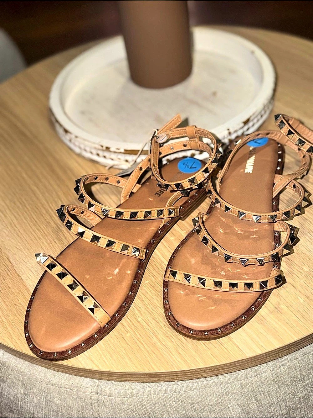Studded Sandals Brown US 7.5 NWT